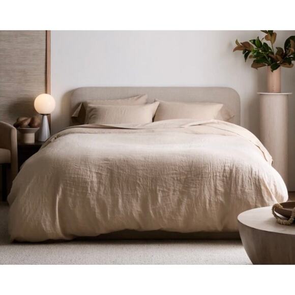 Quince European Linen Euro Sham Toffee 20"X 20"  NWOT - Picture 2 of 3